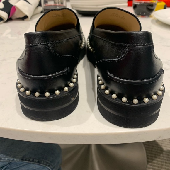 Stuart Weitzman brand new Mila Lift Pearl black leather Loafer. - Picture 5 of 6